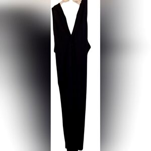 Old Navy Womens Black Maxi Dress Flowing Silhouette With V-neck